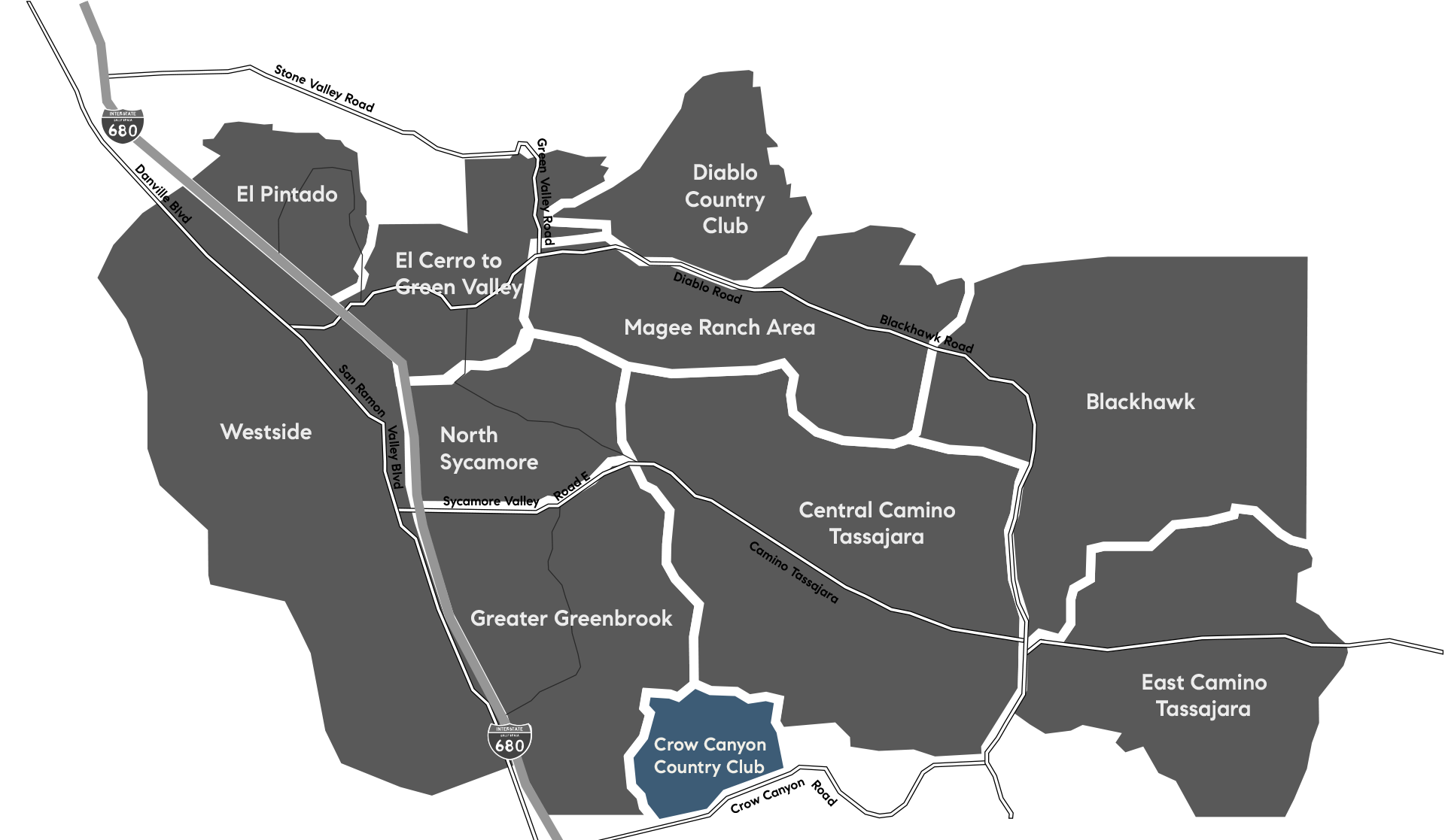 Map of Crow Canyon Country Club neighborhood
