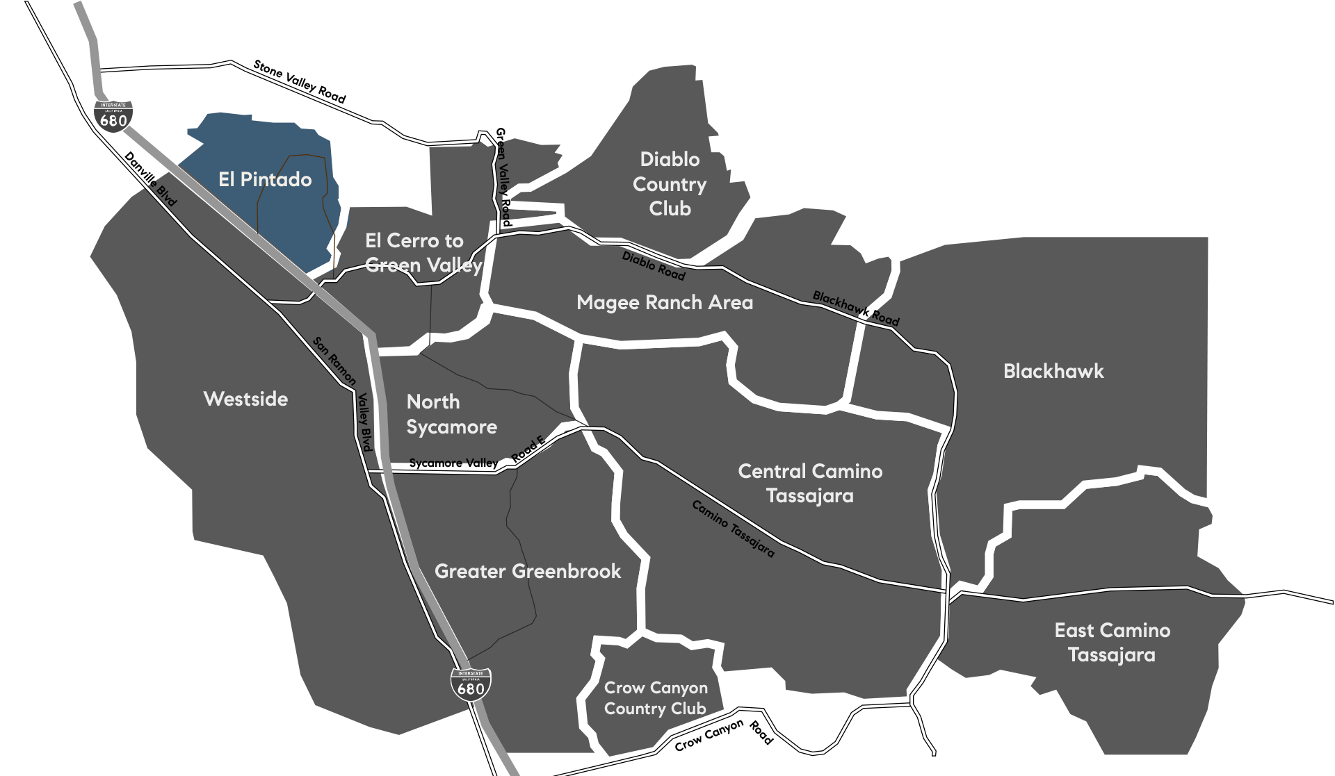 Map of El Pintado Loop neighborhood