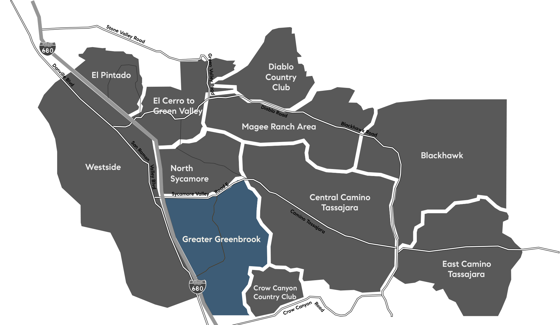 Map of Greater Greenbrook neighborhood